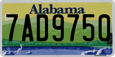 AL license plate 7AD9750