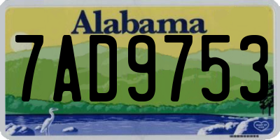 AL license plate 7AD9753