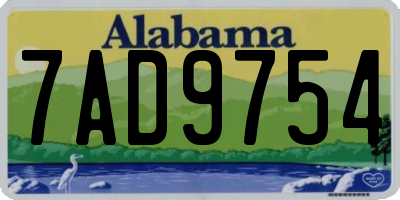 AL license plate 7AD9754
