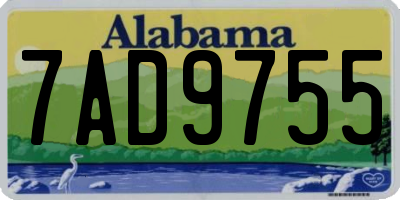 AL license plate 7AD9755