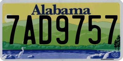 AL license plate 7AD9757