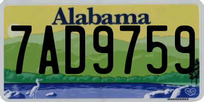 AL license plate 7AD9759