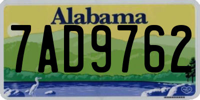 AL license plate 7AD9762