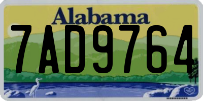 AL license plate 7AD9764