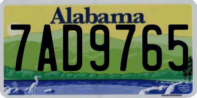 AL license plate 7AD9765