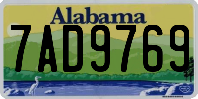 AL license plate 7AD9769