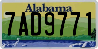 AL license plate 7AD9771