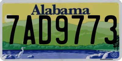 AL license plate 7AD9773