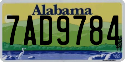 AL license plate 7AD9784