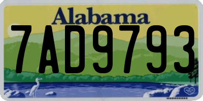 AL license plate 7AD9793