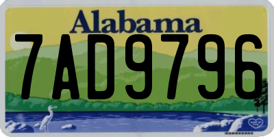 AL license plate 7AD9796