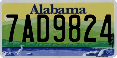 AL license plate 7AD9824