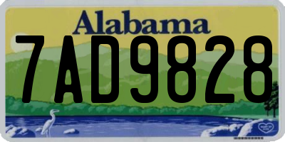 AL license plate 7AD9828