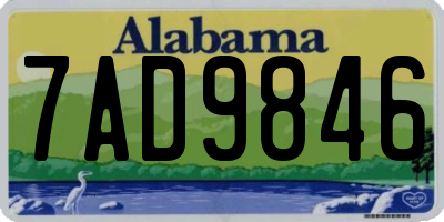 AL license plate 7AD9846