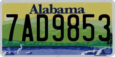 AL license plate 7AD9853