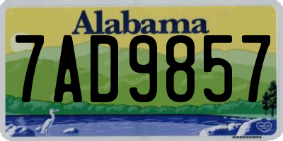 AL license plate 7AD9857