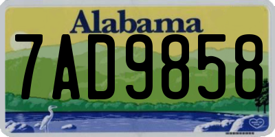 AL license plate 7AD9858