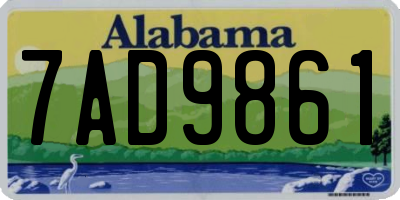 AL license plate 7AD9861