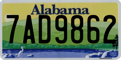 AL license plate 7AD9862