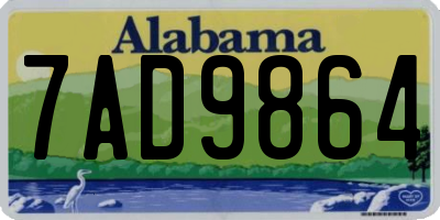 AL license plate 7AD9864