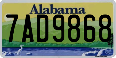AL license plate 7AD9868