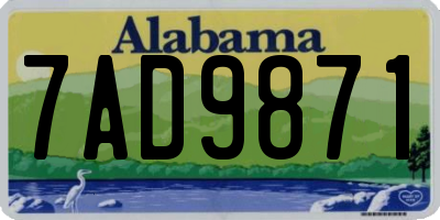 AL license plate 7AD9871