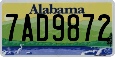 AL license plate 7AD9872