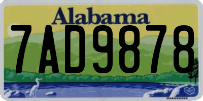 AL license plate 7AD9878