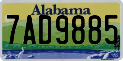 AL license plate 7AD9885