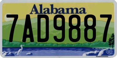 AL license plate 7AD9887