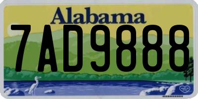 AL license plate 7AD9888