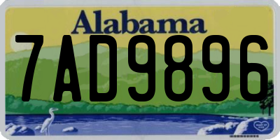 AL license plate 7AD9896