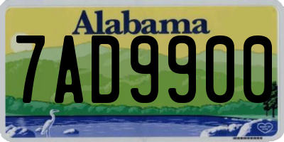 AL license plate 7AD9900