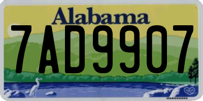 AL license plate 7AD9907