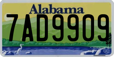 AL license plate 7AD9909
