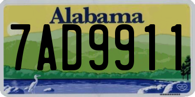 AL license plate 7AD9911