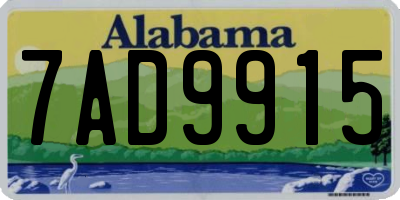 AL license plate 7AD9915
