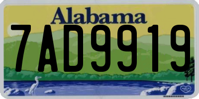AL license plate 7AD9919