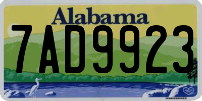 AL license plate 7AD9923