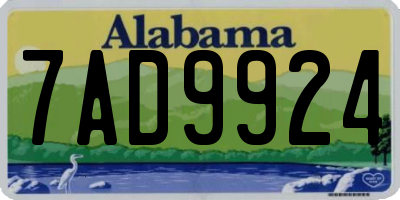 AL license plate 7AD9924