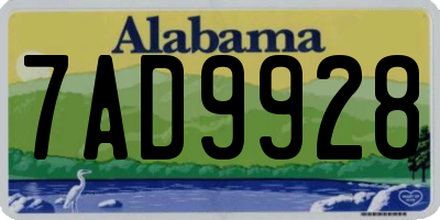 AL license plate 7AD9928