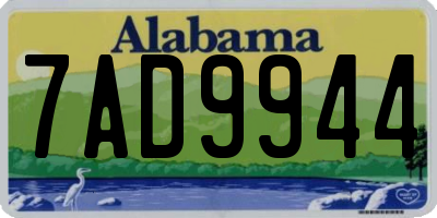AL license plate 7AD9944