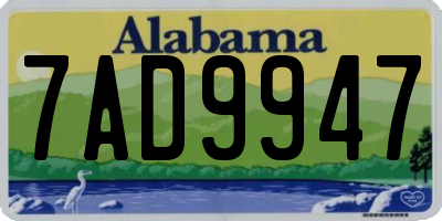 AL license plate 7AD9947