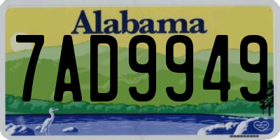 AL license plate 7AD9949