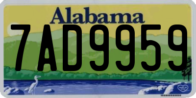 AL license plate 7AD9959