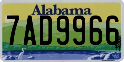AL license plate 7AD9966