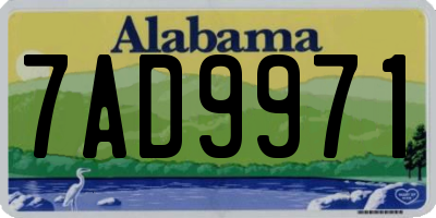 AL license plate 7AD9971