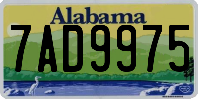 AL license plate 7AD9975
