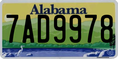 AL license plate 7AD9978