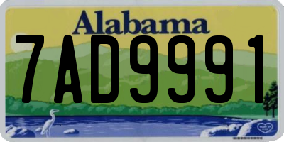 AL license plate 7AD9991